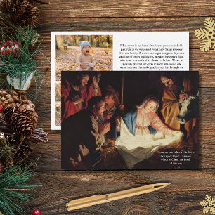 Geburt Christi Multiphoto Klassische religiöse Wei Feiertagskarte