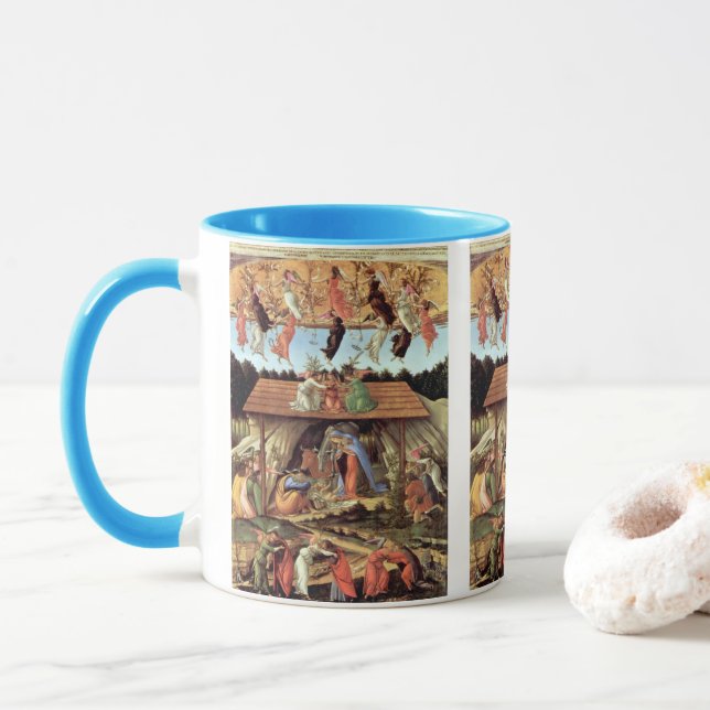 Geburt Christi, Mystische Geburt von Botticelli Tasse (Mit Donut)