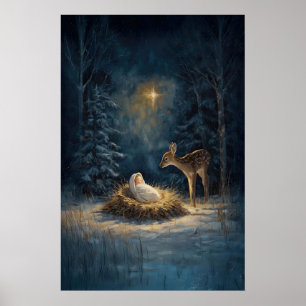 Geburt Christi Wandkunst Jesus ist geboren Krippen Poster