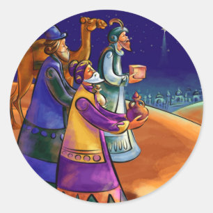 Geburt Christis-Aufkleber Runder Aufkleber