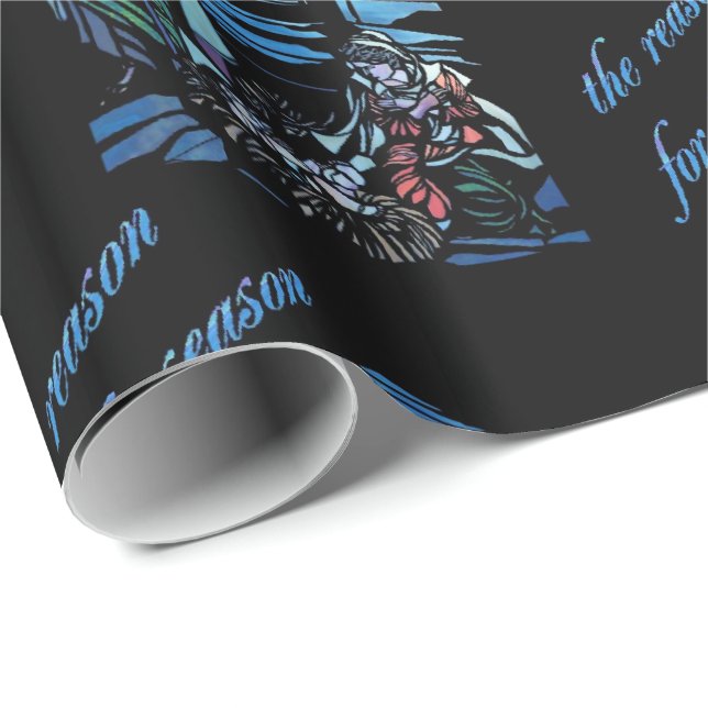 Geburt Christis-Buntglas Geschenkpapier (Rolleneckpunkt)