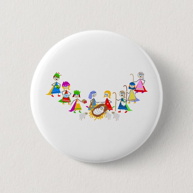 Geburt Christis-Kinder Button (Vorderseite)