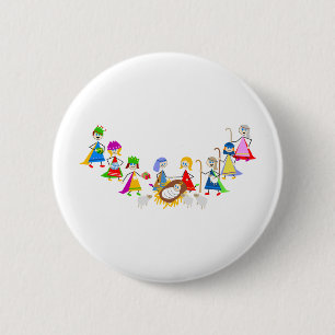 Geburt Christis-Kinder Button