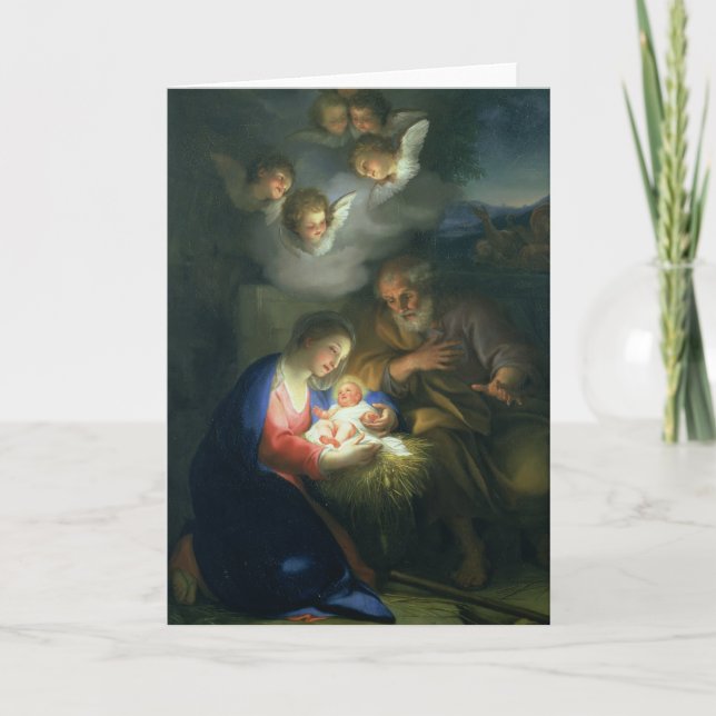 Geburt Christis-Szene Feiertagskarte (Vorderseite)