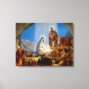 Geburt Christis-Szenen-Geschenke für Weihnachten Leinwanddruck