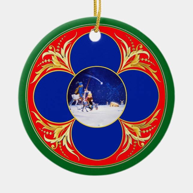 Geburt Christis- u. Don Quichote Fantasie - durch Keramikornament (Vorne)