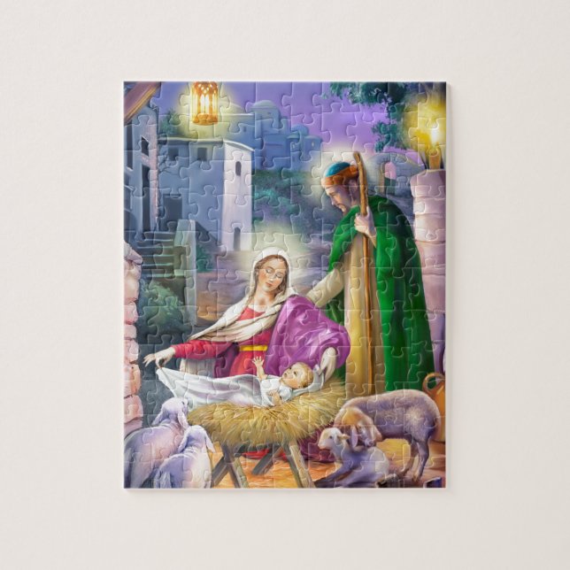 Geburt Christis-Weihnachten Puzzle (Vertikal)