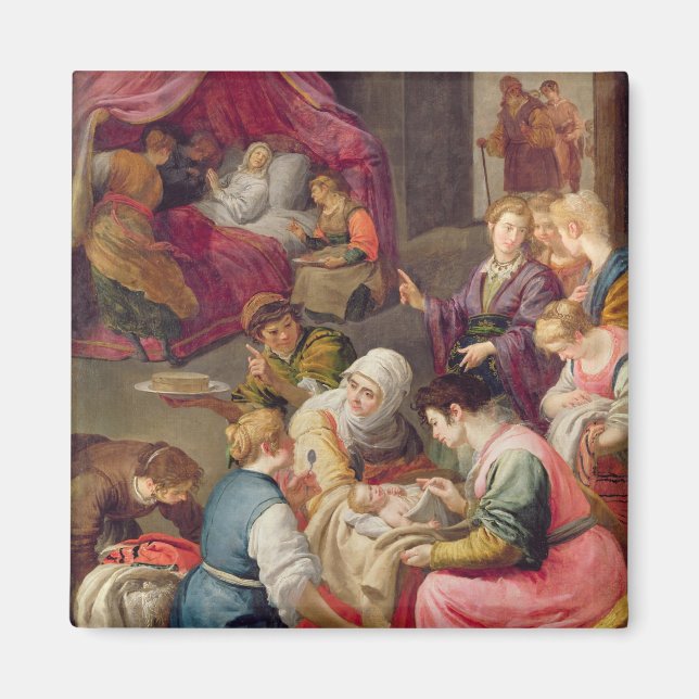 Geburt der Jungfrau, 1640 (Öl auf Leinwand) Magnet (Vorne)