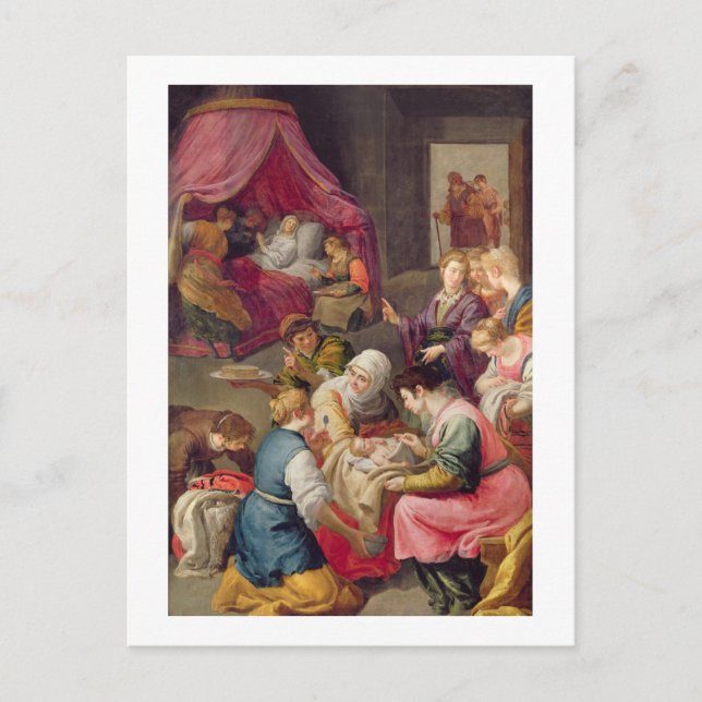 Geburt der Jungfrau, 1640 (Öl auf Leinwand) Postkarte (Vorderseite)