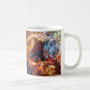 Geburt der Sterne Kosmische Tasse Weiße Keramik