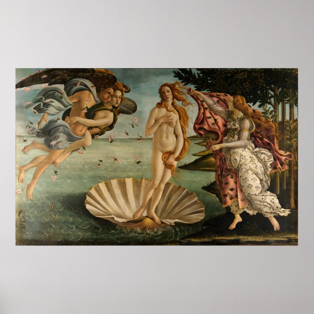 Geburt der Venus durch Botticelli Poster (Vorne)