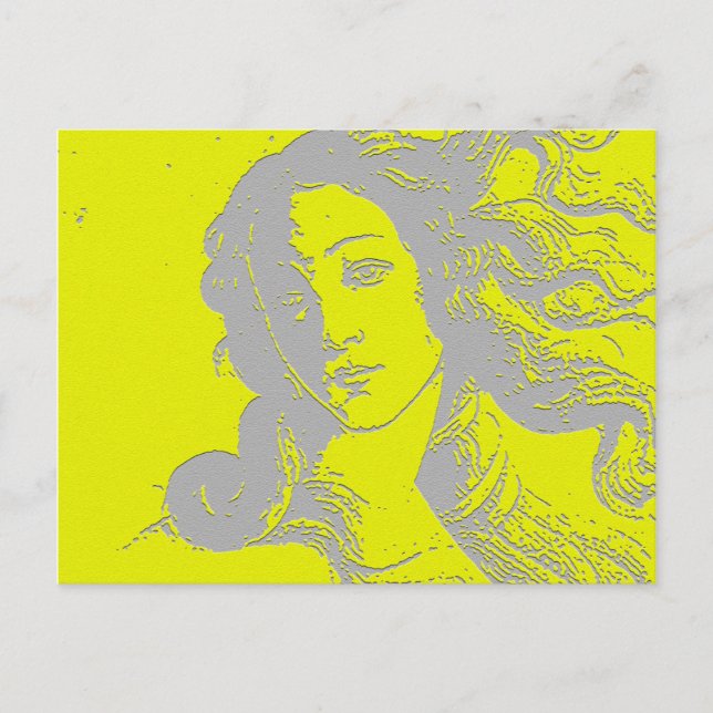 Geburt der Venus, Göttin, Alternative Postkarte (Vorderseite)