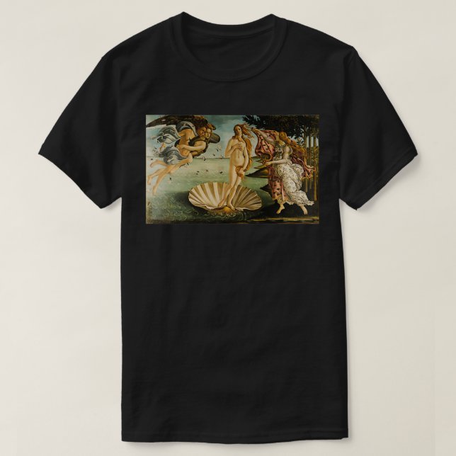 Geburt der Venus Sandro Botticelli Kunst T-Shirt (Design vorne)