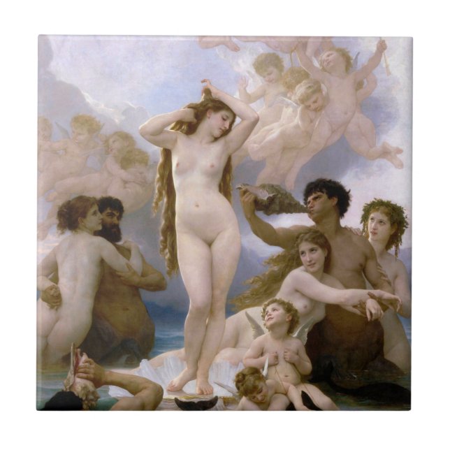 Geburt der Venus von William-Adolphe Bouguereau Fliese (Vorderseite)