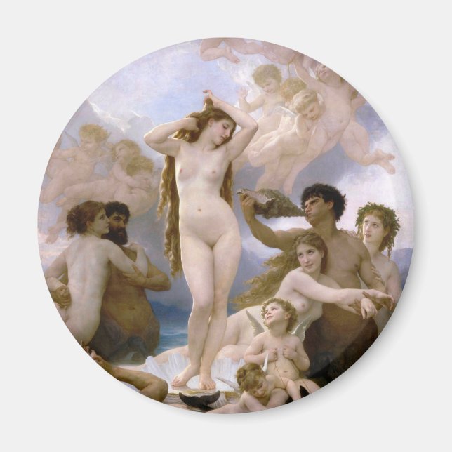 Geburt der Venus von William-Adolphe Bouguereau Magnet (Vorne)