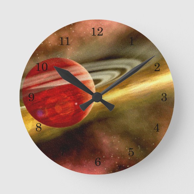 Geburt des Saturns Runde Wanduhr (Vorderseite)
