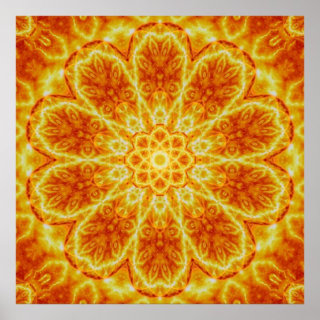 Geburt einer Sonne Mandala Poster (Vorne)