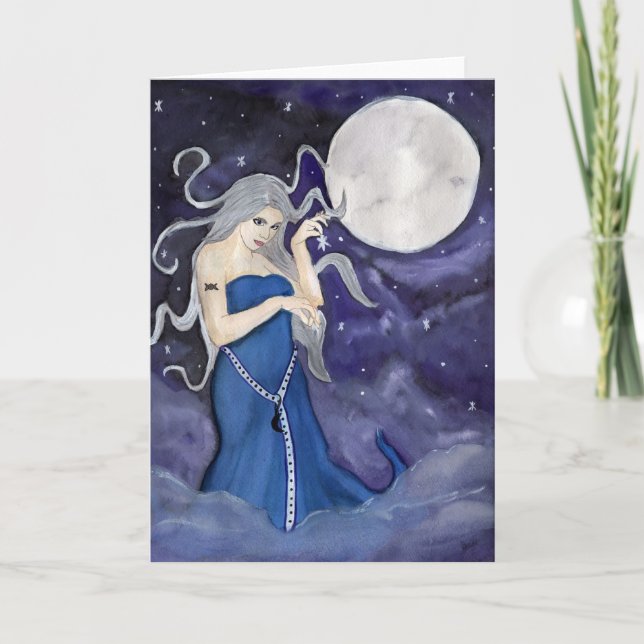 Geburt einer Sterngrüßkarte Karte (Vorderseite)