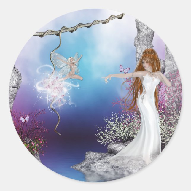 Geburt eines Fairy Fantasy Elf Magic Stickers (Vorderseite)