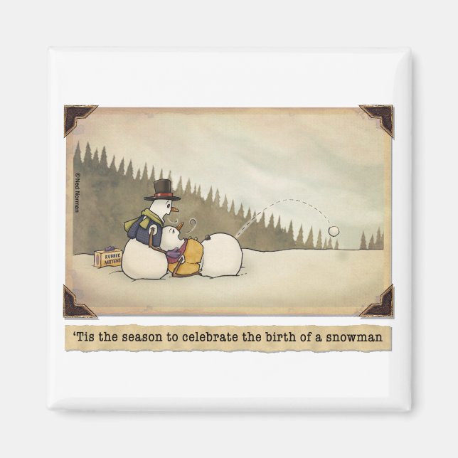 Geburt eines Snowman Magnet (Vorne)