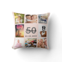 Geburt Foto Collage Rose Goldrot Rosa