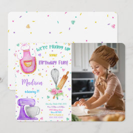 Geburt Foto Einladung backen