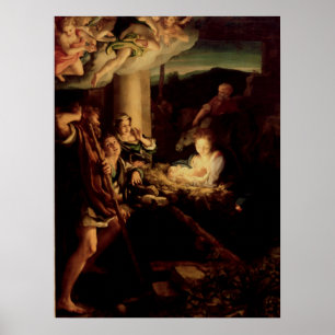 Geburt - Heilige Nacht - Correggio - Renaissance Poster