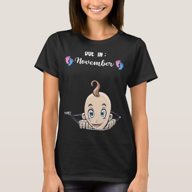 Geburt im November T-Shirt (Vorderseite)