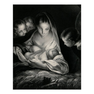 Geburt Jesu Christi Engel Jungfrau Maria Poster