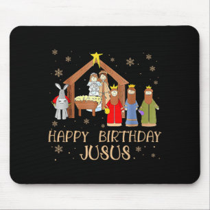 Geburt Jesu Frohen Geburtstag Jesus Weihnachten Ge Mousepad