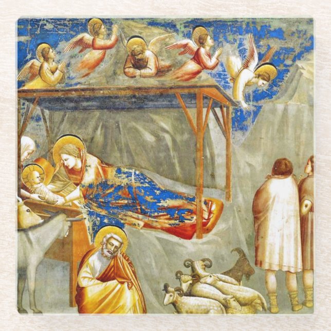 Geburt Jesu Glasuntersetzer (Vorderseite)