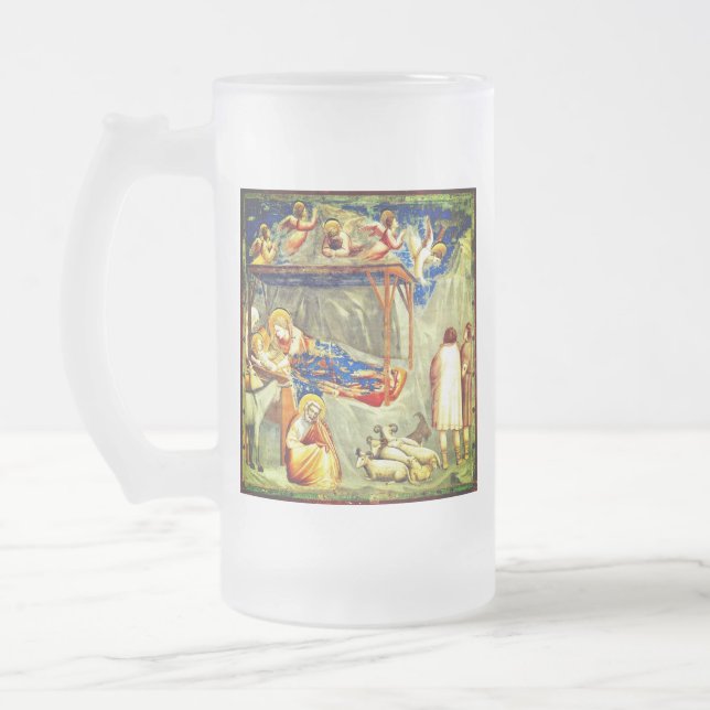 Geburt Jesu Mattglas Bierglas (Links)