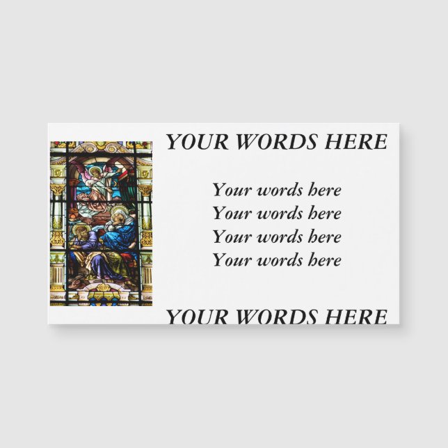 Geburt Jesusgläserfenster Magnetkarte (Vorderseite)