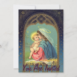 Geburt Maria hält den Jungen Jesus Einladung