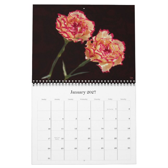 Geburt-Monat Blumenkalender Kalender (Jan 2027)