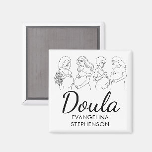 Geburt Nachgeburt Linie Kunst Hebamme Doula Magnet