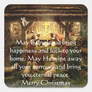 Geburt Quadratischer Aufkleber