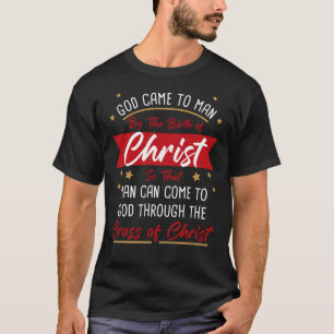 Geburt und Kreuz Jesu Christi: Weihnachtsmann T-Shirt