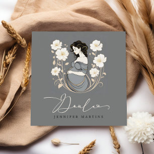 Geburt und Postpartum Doula QR Code Quadratische Visitenkarte