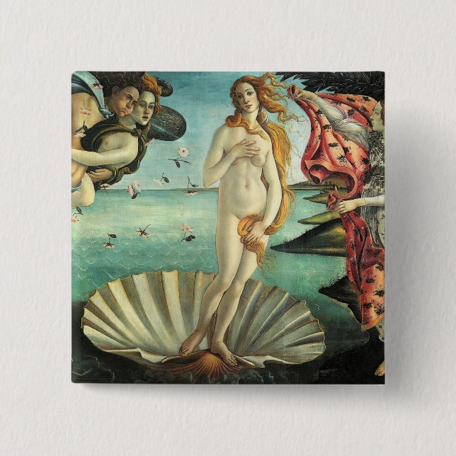 Geburt Venus Botticelli Button (Vorderseite)