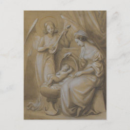 Geburt Zeichnend Jungfrau Mary Baby Jesus Angel Cr Feiertagspostkarte