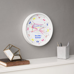 Geburtendiagrammuhr Astrologie Geschenke Uhr