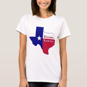 Gebürtige Flaggen-Karte Texas T-Shirt