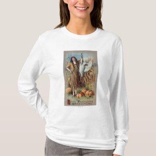Gebürtige Frau, welche die Türkei hält T-Shirt