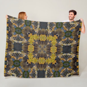 Gebürtige Shaman-Elch-Tiergeist-Mandala-Steppdecke Fleecedecke