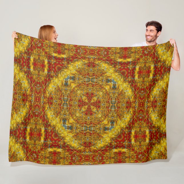 Gebürtige Shoshonesun-Geist-Sand-Mandala-Kunst Fleecedecke (Beispiel)