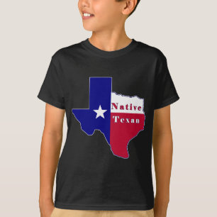 Gebürtige Texan-Flaggen-Karte T-Shirt
