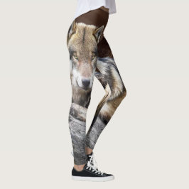 Gebürtige Wolf-Foto-Druck-Leggings Leggings