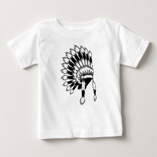Gebürtiger Amerikaner Headdress Baby T-shirt (Vorderseite)