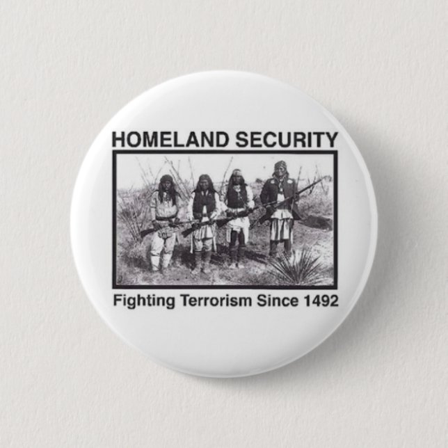 Gebürtiger Amerikaner-heimat-Sicherheits-T - Button (Vorderseite)